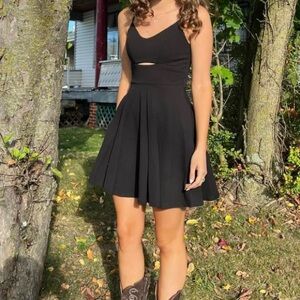 City Studio Black Sleeveless V-Neck Mini Dress